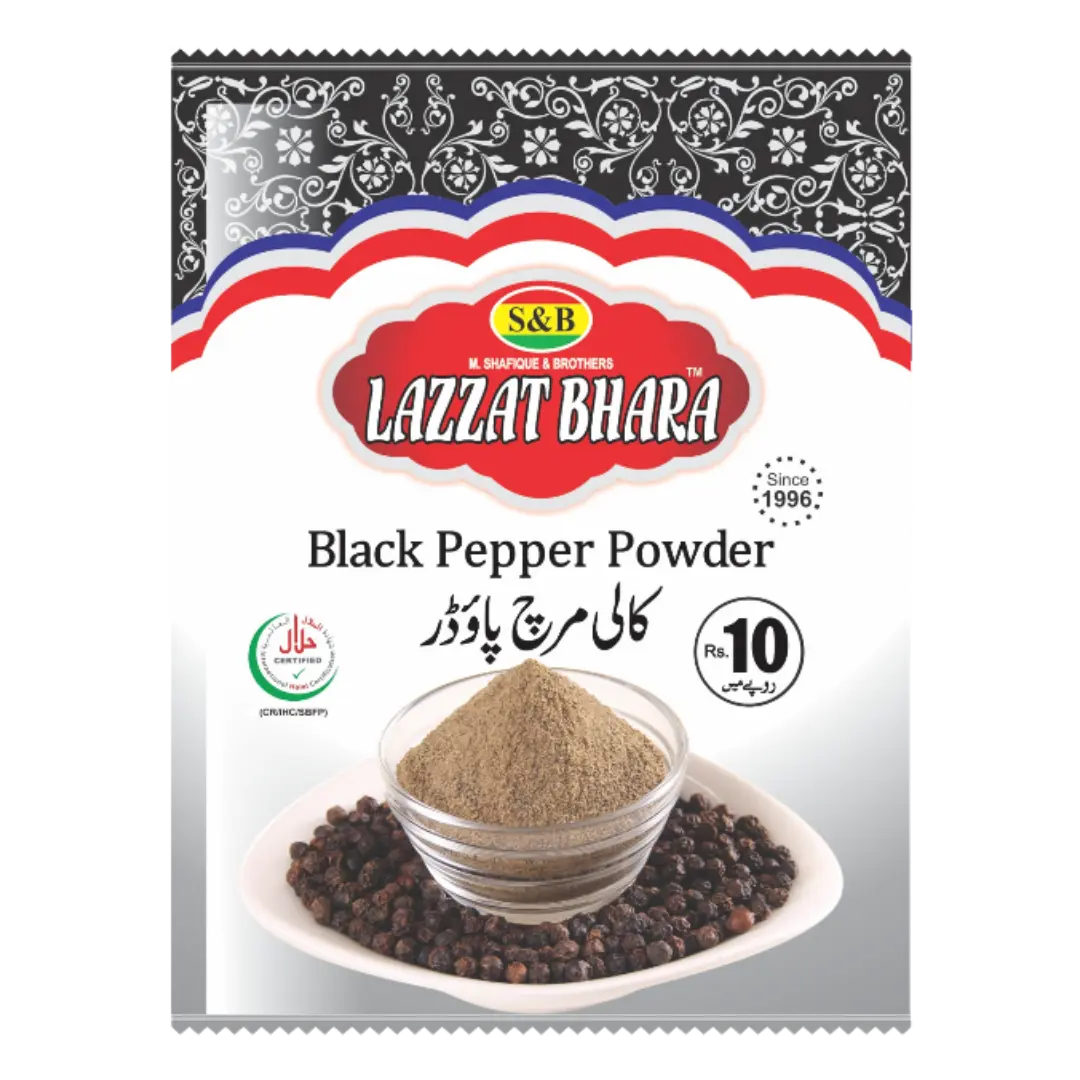 Lazzat Bhara Black Pepper Powder Rs. 10 Sachet