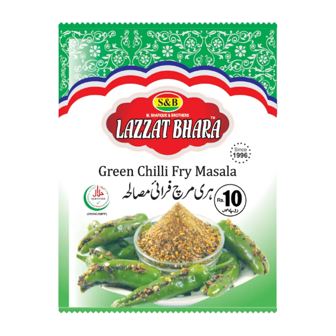 Lazzat Bhara Green Chilli Fry Masala Rs. 10 Sachet